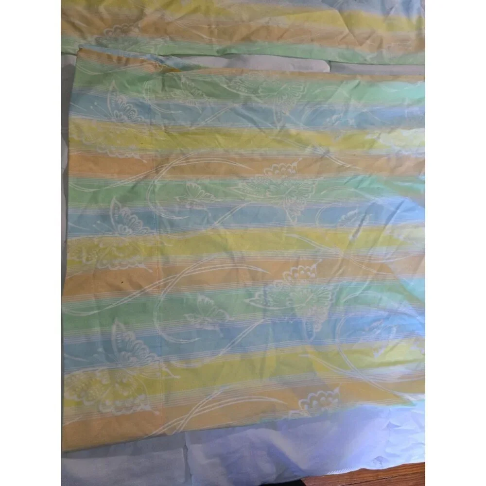 Vintage Springmaid Pastel Butterfly Set of 2 Pillowcases